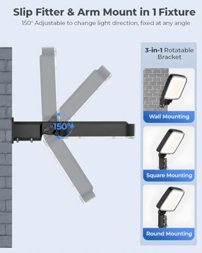 150W LED Parking Lot Light, 21000LM LED Dusk to Dawn Street Light 6500K