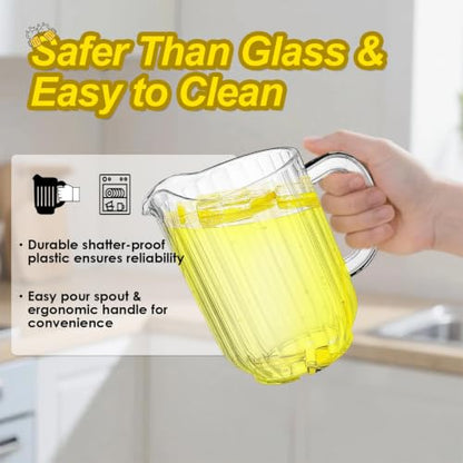 45 Oz Plastic Beer Pitcher Set,Commercial Grade Anti-Drip Restaurant Water Pitcher with Handle,Frost-Resistant Design,Ideal for margarita, Sangria, Lemonade Iced Tea (12 Pack, 45oz(1400ml)) - color: 12 Pack, size: 45oz(1400ml)