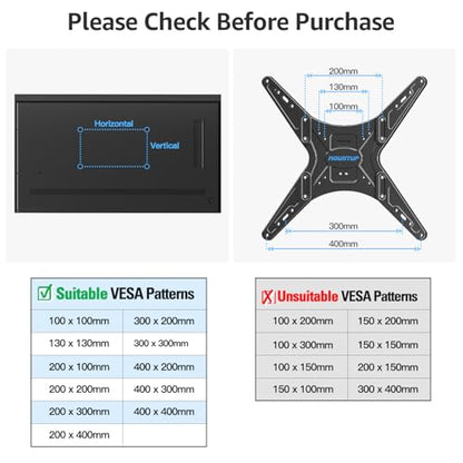 MOUNTUP Outdoor Long Arm TV Wall Mount for 26-65" TVs, Waterproof & Rustproof Outside Full Motion Bracket with Stainless Steel Screws, 37.4'' Long Extension Corner TV Mount Hold 77 lbs, VESA 400x400mm - size: 26-65 inch, 77 lbs, Outdoor 37.4 inch Arm