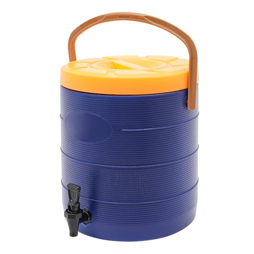 Insulated Beverage Dispenser - 6.6 Gal Stainless Steel Hot and Cold Drink Dispenser with Spigot & Handle, Commercial Thermal Container for Water Coffee Drink Catering Restaurant (Bule) - color: Bule