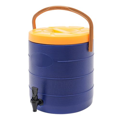 Insulated Beverage Dispenser - 6.6 Gal Stainless Steel Hot and Cold Drink Dispenser with Spigot & Handle, Commercial Thermal Container for Water Coffee Drink Catering Restaurant (Bule) - color: Bule