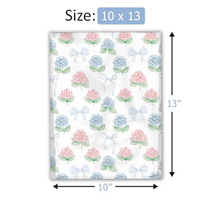 10x13 (100) Hydrangeas Summer Designer Poly Mailers Waterproof Self Sealing Tear Resistant Polymailers Shipping Envelopes Premium Printed Bags For Small Businesses - color: Hydrangeas, size: 10x13 inches