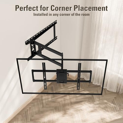 Mounting Dream Long Arm TV Wall Mount for Most 37-75 Inch TVs up to 100lbs - size: For 37"-75" TV, 24" Studs