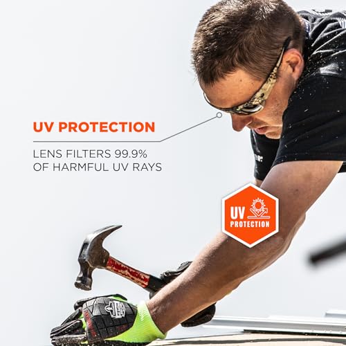 Ergodyne Skullerz ODIN Safety Glasses Sunglasses, Impact Resistant Z87.1+ - color: Kryptek Highlander Frame, Smoke Lens