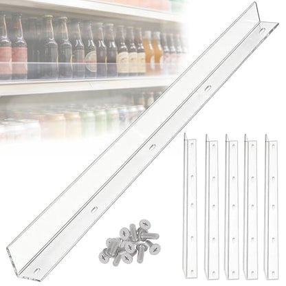 Gondola Shelf Fence - Retail Shelf Guard Rail,Clear Acrylic,for Retail Shelving and Display Shelves,10 Pack (3''H X 48''L) - size: 3''H X 48''L