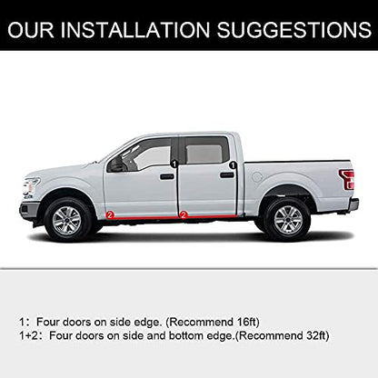 Winunite 65.6ft (20m) No Glue Car Door Edge Guards White - color: white, size: 65.6 ft