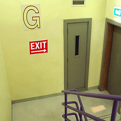 Exit Sign, with Right Arrow - size: 10x14