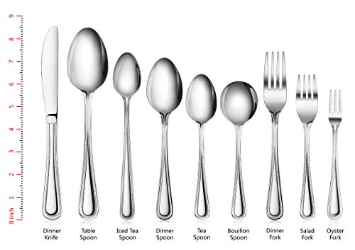 New Star Foodservice Bead Pattern Stainless Steel Flatware, 36-Piece - size: 36-Piece Flatware Set