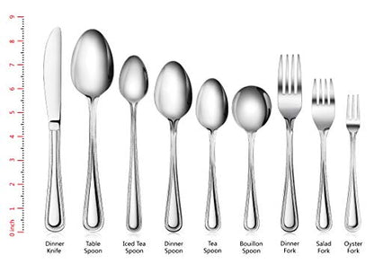 New Star Foodservice Bead Pattern Stainless Steel Flatware, 36-Piece - size: 36-Piece Flatware Set