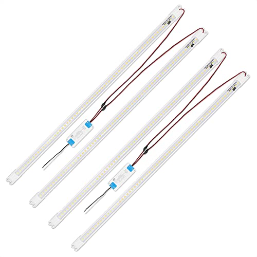 4FT Magnetic LED Retrofit Kit, Recessed T8T10 Fluorescent Light Tube, Panel Light, Troffer Quick Kit, No Professional Tools Required, 36W, 3500K Warm Light (2 Pack) - color: 4ft-3500k-2pack