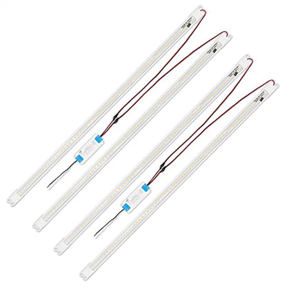 4FT Magnetic LED Retrofit Kit, Recessed T8T10 Fluorescent Light Tube, Panel Light, Troffer Quick Kit, No Professional Tools Required, 36W, 3500K Warm Light (2 Pack) - color: 4ft-3500k-2pack