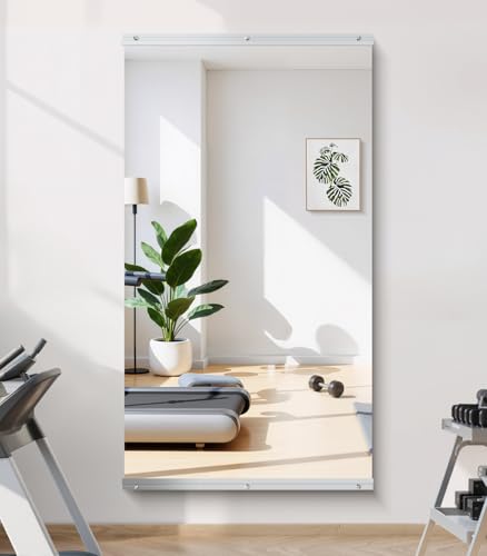 55x30 in Home Gym Mirrors,1-Pack,Frameless,Wall Mounted - size: 55"L x 30"W
