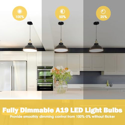 Maylaywood A19 LED Light Bulb 60W Equivalent, Dimmable 3000K Soft White - color: Soft White