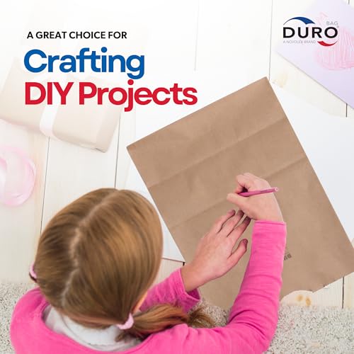 DURO 57# Heavy Duty Brown Grocery Bags, No Handles, 12x7x17 In, 50 Ct - size: 1 Count (Pack of 50)