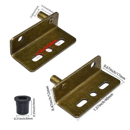 Door Pivot Hinges with Bushing for 8mm Hole, Bronze - color: Bronze