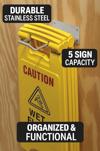 Caution Wet Floor Safety Sign Hanger - Zinc Plated Steel - size: 1 Pack