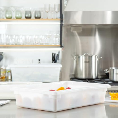 Restaurantware 26 x 18 x 6 In White Plastic Food Storage Box, 1 Count