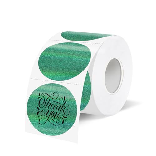 1.5 Inch Thermal Labels,Holographic Circle Direct Thermal Stickers,for Address Design DIY Logo Business(300 pcs/Green dots) - color: Green Dots, size: 1.5 inch