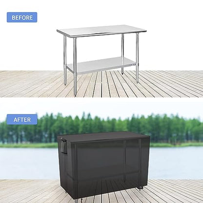 Outdoor Prep Table Cover for Metal BBQ Cart Table, 36x30x35 Inch - size: 36" x 30" x 35"