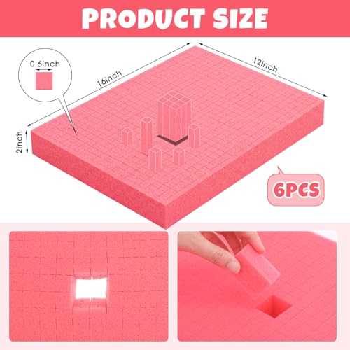 16 x 12 x 2 Inch Pre-cubed Pick Apart Foam Sheets Pre-cut Polyethylene Foam Inserts Packing Padding for Tool Box, Camera, Crafts and Storage Case, Pink - color: Pink, size: 16 x 12 x 2 Inch, style: Pre-cut