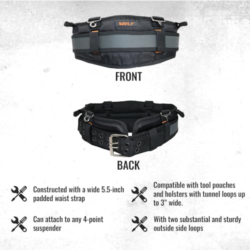WOLF WTH2110 Padded Ballistic Tool Work Belt - size: Small