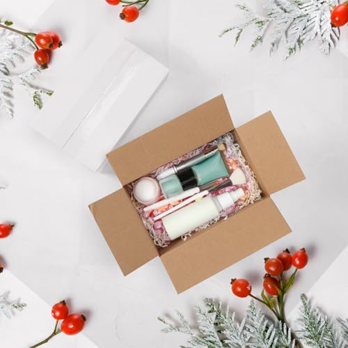 Calenzana 10x6x4 Shipping Boxes Set of 25, White Corrugated Cardboard Box for Mailing Small Business Packing Gifts - size: 10x6x4, style: 25 Pack