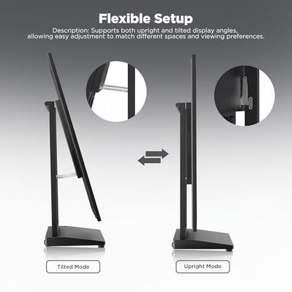 43 Inch Digital Signage Display, Screen LCD Advertising Kiosk, Portable Floor Standing Auto Ad Player Android OS App-Based Control with USB/HDMI/WiFi - size: 43"