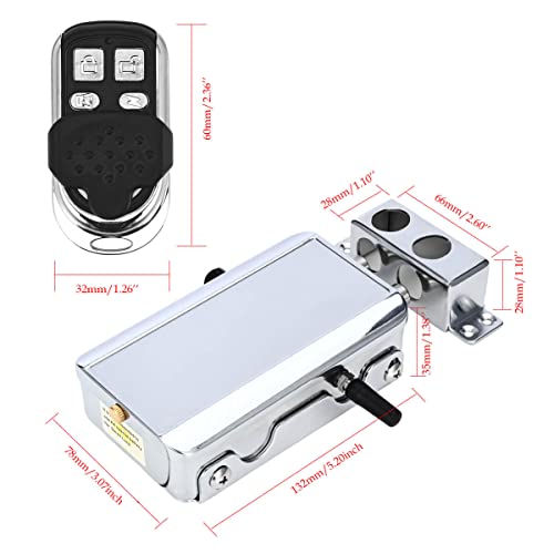 Electronic Deadbolt, Remote Control Anti-Theft Home Security Keyless Smart Hidden Door Lock with 4 Remote Controls - color: Remote Control