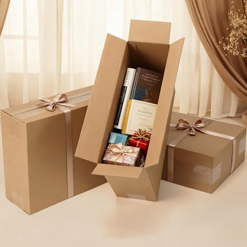 CRUGLA 40 Packs 12x9x4 Shipping Boxes, Brown Mailing Boxes - size: 12x9x4 Inch