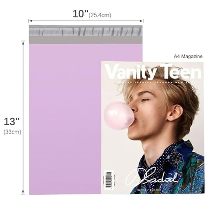 Fuxury Poly Mailers 10x13" 500 pcs, Shipping Bags Bulk for Clothes,Purple - color: Light Purple, size: 10x13" 500pcs
