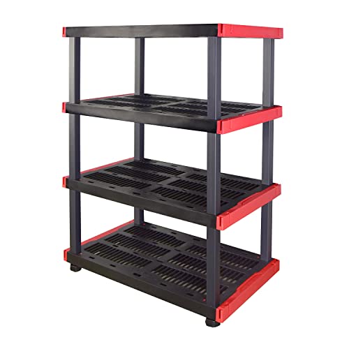 CX Craftsman 4-Tier Heavy Duty Plastic Storage Shelves, Garage Organization - style: 4-Tier
