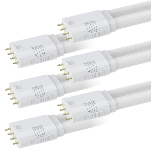 LUXRITE 20W 4-Pin 2G11 LED Tube Light Bulb, 3000 Lumens (6 Pack) - size: 6 Count (Pack of 1)