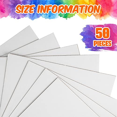 Zonon 50 Pack Corrugated Cardboard Sheets, 3 mm Flat, 12 x 12 Inch, White - color: White, size: 12 x 12 Inch