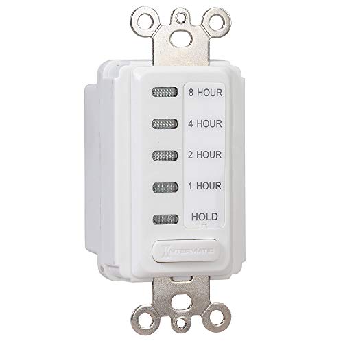 Intermatic EI220W 1/2/4/8 Hour SPST 1800-Watt In-Wall Countdown Timer, White