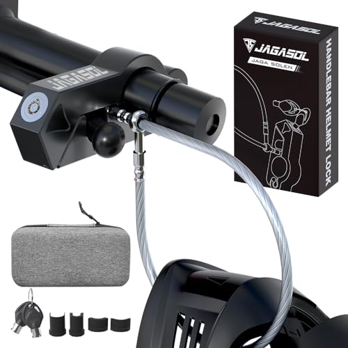 JAGASOL Motorcycle Handlebar Lock, Helmet & Brake Anti-Theft Lock Black - color: Black