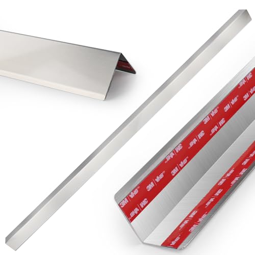 Stainless Steel Wall Corner Guards, 3 x 3 x 48 inches (10 Pcs Pack). Made of 304 Steel, These 90-Degree Angle Metal Corner Protectors are Designed for Wall Protection and Decoration - color: Silver, size: 3x3x48 Inches