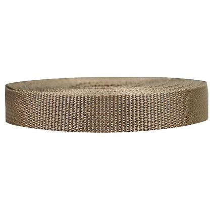 Strapworks Lightweight Polypropylene Webbing - Poly Strapping for Outdoor DIY Gear Repair, Pet Collars, Crafts – 3/4 Inch by 25 Yards, Tan