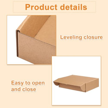 Qilery 100 Pcs 9.06x6.3x2.36'' Shipping Boxes Corrugated - size: 9.06 x 6.3 x 2.36 inches