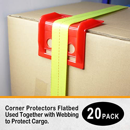 ENJ 20 Pack Flatbed Edge Protector,Flatbed Accessories Plastic Protector