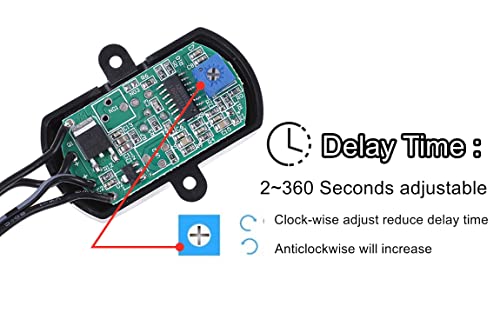 PIR Motion Sensor Switch DC 5-24V Occupancy Sensor Switch for DIY LED Lighting, PIR Infrared Motion Sensor Detector Automatic Switch LED Strip USB Interface