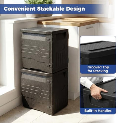 COSTWAY 91 Qt Insulated Food Pan Carrier, Non-Electrical Hot Box
