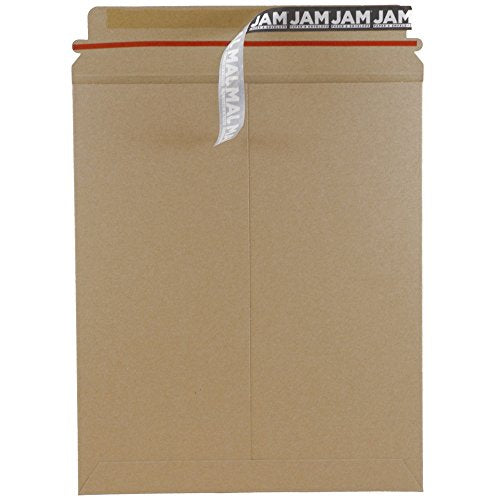 JAM PAPER Stay-Flat Photo Mailer Envelopes with Peel & Seal Closure - 11 x 13 1/2 - Brown Kraft - 6 Rigid Mailers/Pack - color: 6/Pack, size: 11" x 13 1/2"