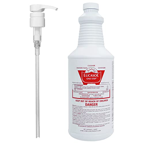 Lucasol One Step Sanitizer Hospital Grade Disinfectant Attachable Pump - style: 1 Quart+Pump