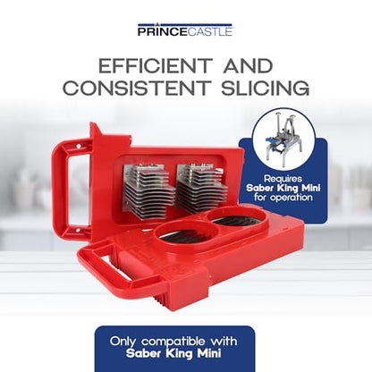 Prince Castle Saber King Red Tomato Blade & Pusher Set - 3/16" Slices, for 4 Tomatoes - Vegetable Chopper and Kitchen Chopper Replacement Blade, Tomato Slicer Commercial Tool - style: Set