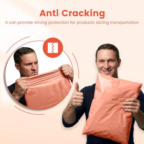 Metronic Large Bulk Poly Mailers 14.5x19 400 Pack, Self Seal Shipping Bags - color: Peach Pink, size: 14.5x19 400PC