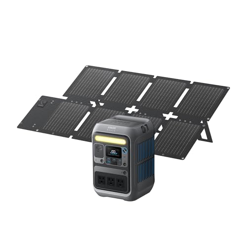 Anker SOLIX C300 Portable Power Station with 60W Solar Panel, 288Wh, 300W - style: 60W Solar Panel + C300