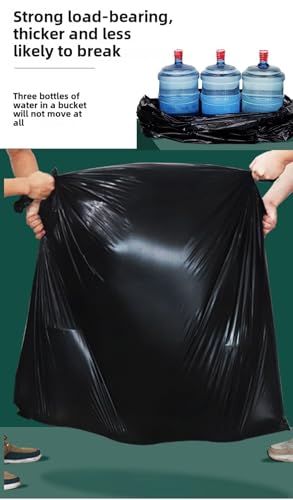35-38 gallon 35.4 inches wide x 39.37 inches high Large garbage bag, thick and oversized, hotel, oversized plastic bag, disposable commercial and household use (60 pieces).