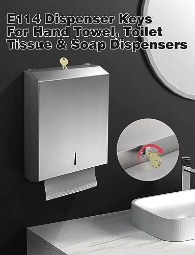 Mellbree E114 Dispenser Key for Bobrick Toilet Paper Towel 10-Pack - size: E114