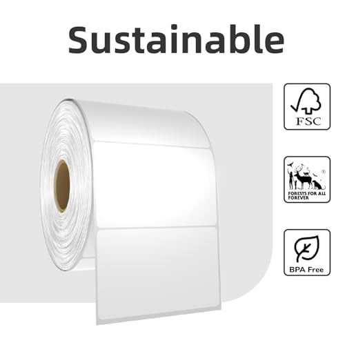 8400 3x2 Thermal Labels Roll, HUOJI 12 Rolls White Shipping Address Labels - color: White, size: 3x2-12 rolls