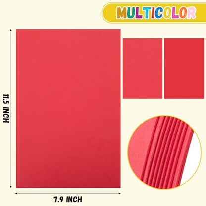 10 Pack Eva Foam Sheets Craft 8 x 12 inch (Red) - color: Red